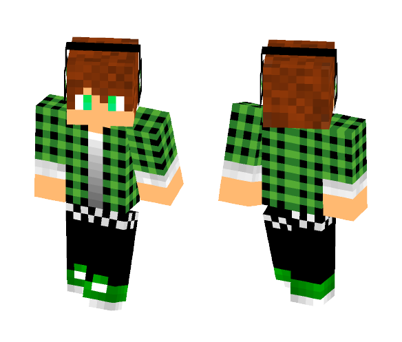boy in green shirt - Boy Minecraft Skins - image 1