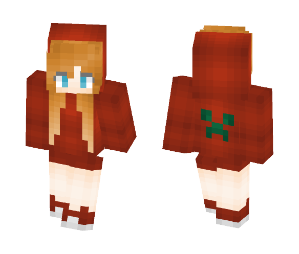 Red Creeper ~Scartha~ - Female Minecraft Skins - image 1