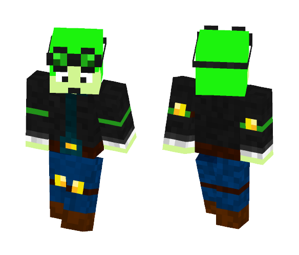 NICK290 WITH GREEN FACE XD - Male Minecraft Skins - image 1