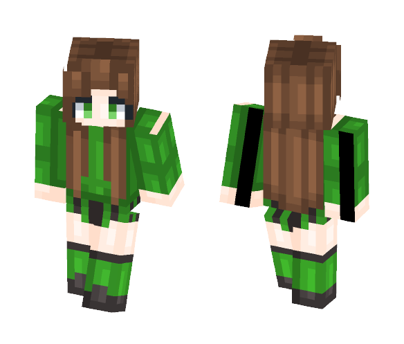 Green Tea in a Black cup - Female Minecraft Skins - image 1