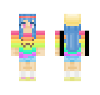 Rainbow Summer Girl - Girl Minecraft Skins - image 2