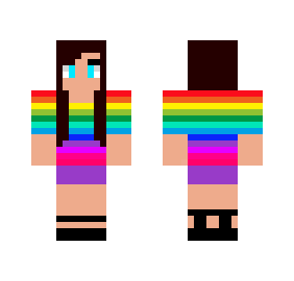 Girl in a rainbow top - Girl Minecraft Skins - image 2