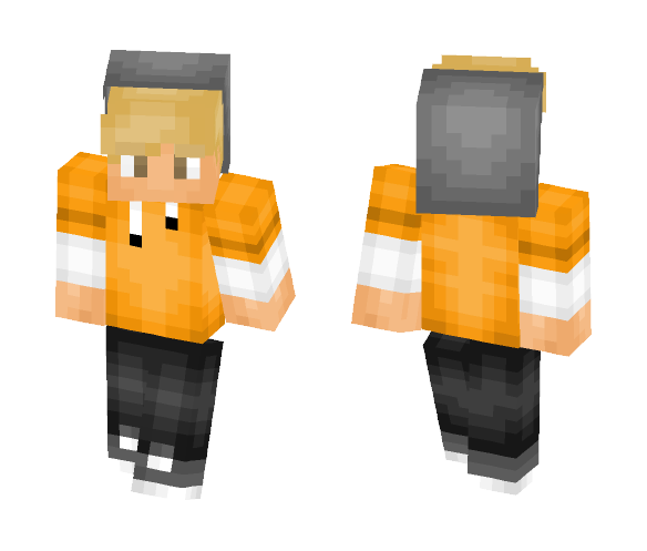 Orange Gamer - Male Minecraft Skins - image 1