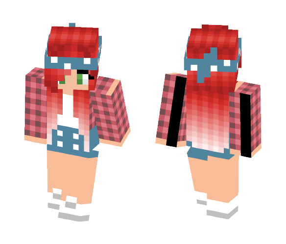 red haired girl Skin for Minecraft image 1. Cute red haired girl - Color .....