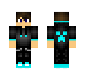 Swag Teen in Creeper Jacket - Male Minecraft Skins - image 2