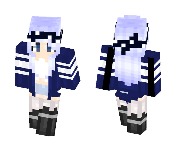 りવ൦кបប - Blue Anime Girl - Anime Minecraft Skins - image 1