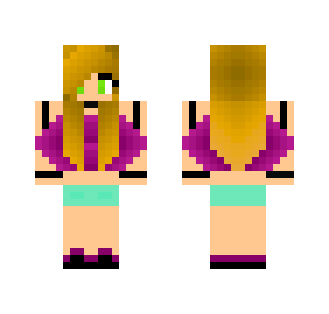 blonde emo cute purple theme - Female Minecraft Skins - image 2