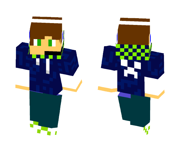 cool blue guy - Male Minecraft Skins - image 1