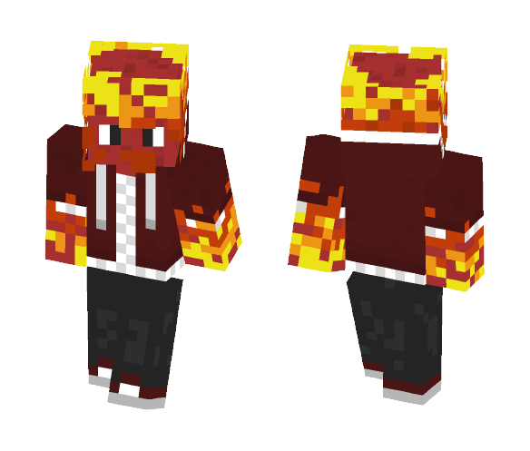 Hot Fire Guy - Male Minecraft Skins - image 1