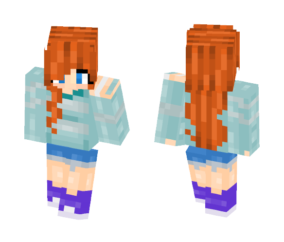 -_=Blues in red=_- - Female Minecraft Skins - image 1