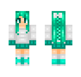 Mint Blue - Female Minecraft Skins - image 2