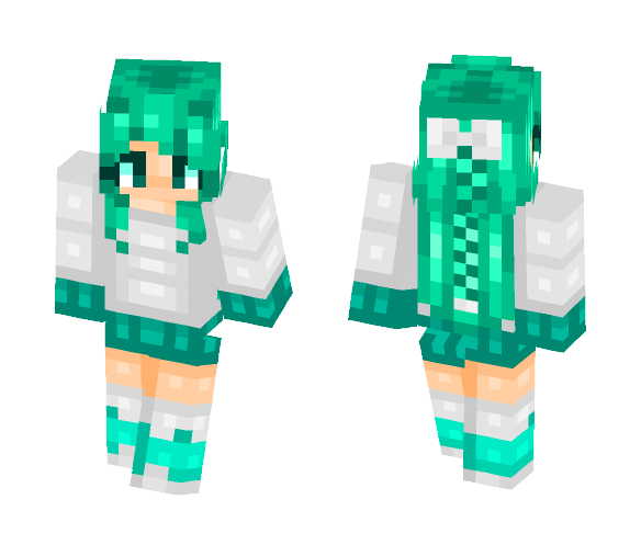 Mint Blue - Female Minecraft Skins - image 1