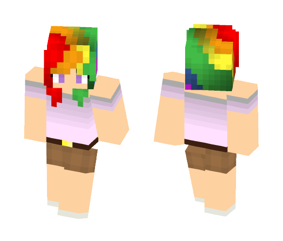 Rainbowwwwwz gurl - Female Minecraft Skins - image 1