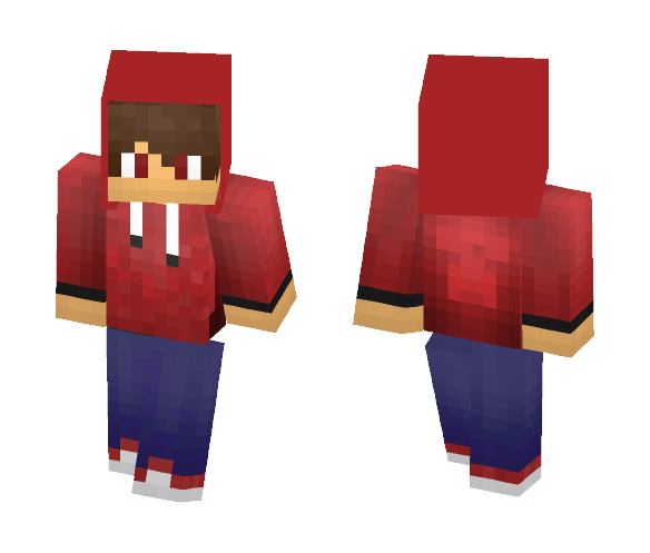 Red Hoodie And Jeans - Male Minecraft Skins - image 1