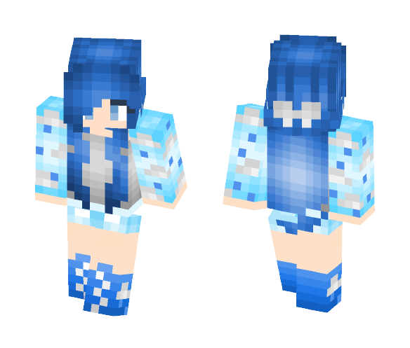 Blue Rain Girl - Girl Minecraft Skins - image 1