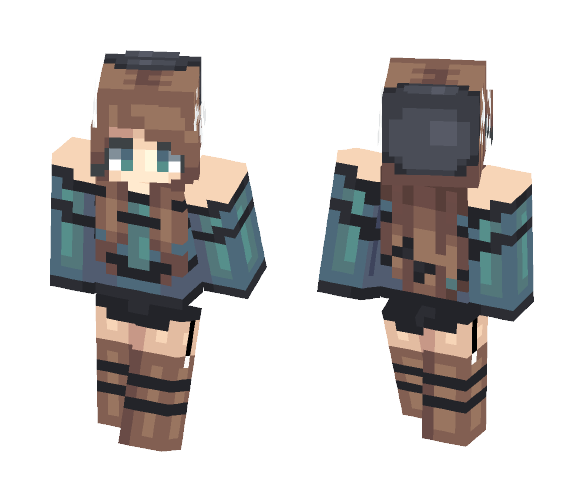 Fancy Brunette - Female Minecraft Skins - image 1