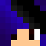 emo blue (and black) haired girl - Color Haired Girls Minecraft Skins - image 3