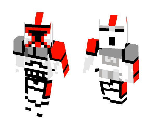 Red Clone Commander - Male Minecraft Skins - image 1