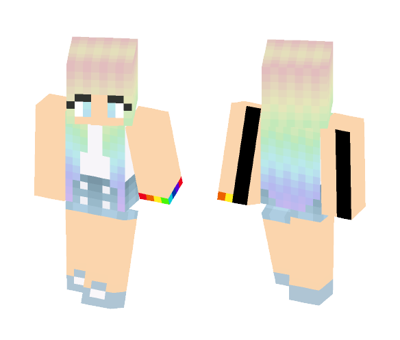 Pastel Rainbow - Female Minecraft Skins - image 1