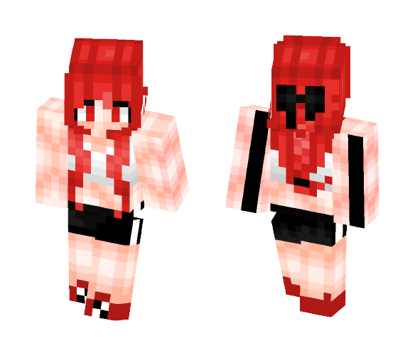 U8 Ch1.7 -Frιdαγε |Red Workout| - Female Minecraft Skins - image 1