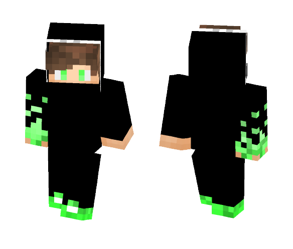 Guy Green and Black - Male Minecraft Skins - image 1