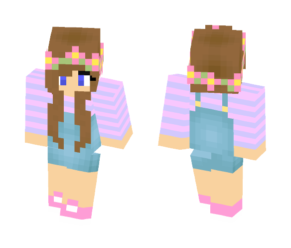 Girl With Overalls - Girl Minecraft Skins - image 1
