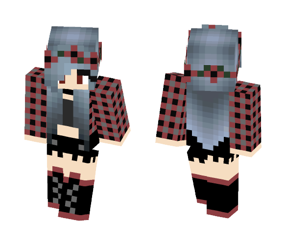 red eyes ๏_๏ - Female Minecraft Skins - image 1