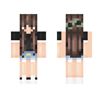 Black Tumblr Girl ; Glompieee Req - Girl Minecraft Skins - image 2