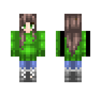 ☯Ϻίɗ☯ A Green Sweater c: - Female Minecraft Skins - image 2