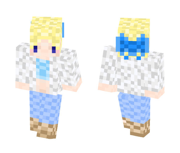 Chibi Pixie Cut Blonde Girl - Girl Minecraft Skins - image 1