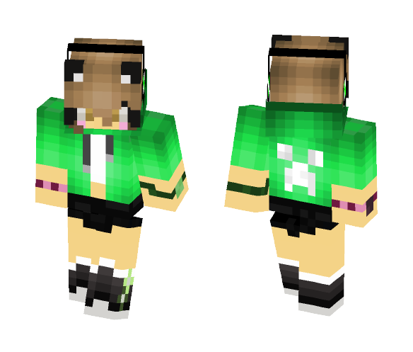 me in my bf's jacket ~Teddy~ - Female Minecraft Skins - image 1