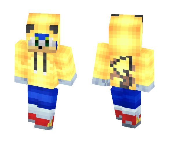 Sonic in pikahood - Male Minecraft Skins - image 1