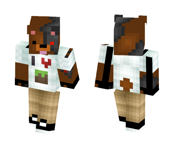 Ilove MC tean bear 3D - Male Minecraft Skins - image 1