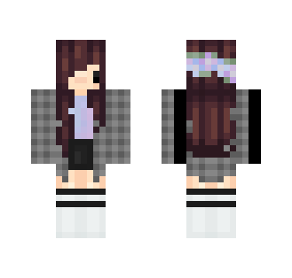 ✿ Main ✿ [Chibi w/ flannel] - Female Minecraft Skins - image 2