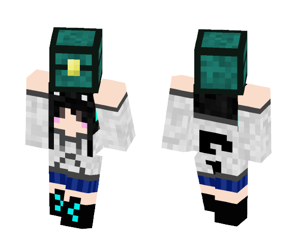 YumiChan holding a end chest - Female Minecraft Skins - image 1
