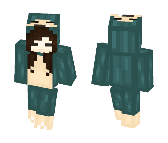 ѕnorlaх oneѕιe ~ вrown нaιr - Female Minecraft Skins - image 1