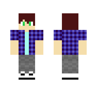 Blue Plaid Boy - Boy Minecraft Skins - image 2