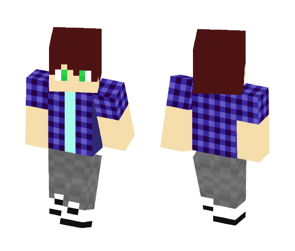 Blue Plaid Boy - Boy Minecraft Skins - image 1