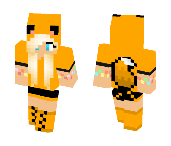 Girl with fox hoodie (subscribe) - Girl Minecraft Skins - image 1
