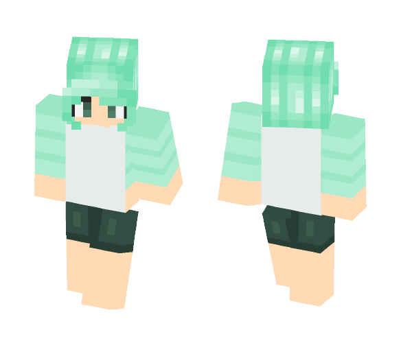 Mint girl [redo] ~ Bunny ♡ - Girl Minecraft Skins - image 1