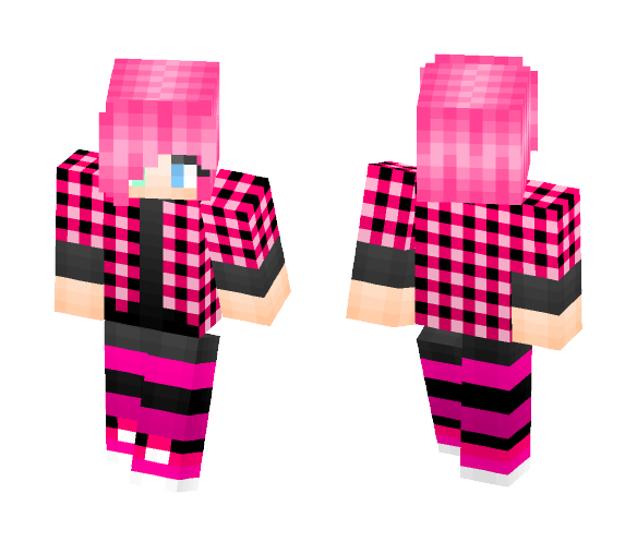 Pink Cat Girl - Cat Minecraft Skins - image 1