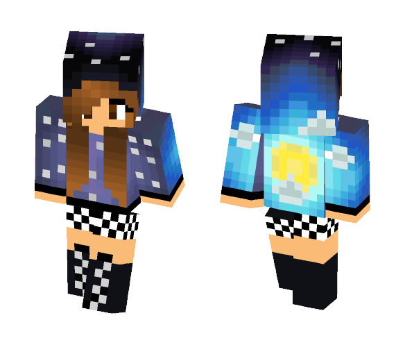 Night and Day girl - Girl Minecraft Skins - image 1