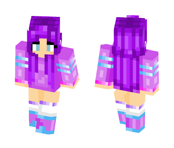 Kawaii Purlple Girl - Girl Minecraft Skins - image 1