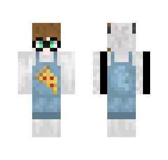 Panda Salopette Love Pizza - Male Minecraft Skins - image 2