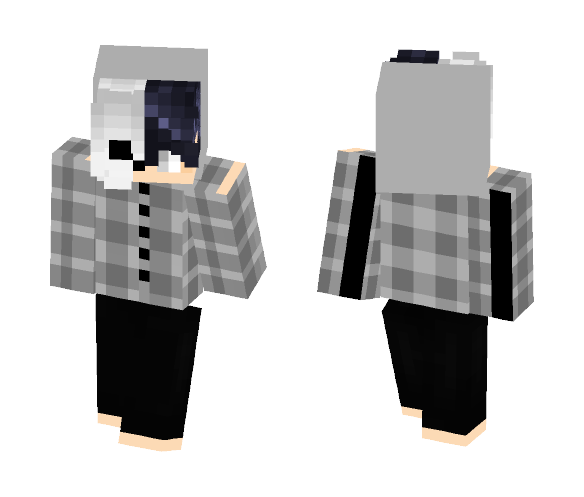 The WHITE BLACK Skeleman - Male Minecraft Skins - image 1