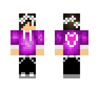 Pink Boy with Flower Crown - Boy Minecraft Skins - image 2