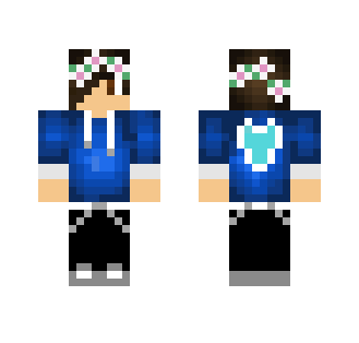 Blue Boy with Flower Crown - Boy Minecraft Skins - image 2