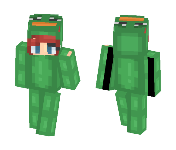 Pepe the Frog Red Hair Vers. - Female Minecraft Skins - image 1