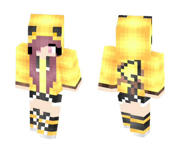 Yuki Pikachu Hoodie - Female Minecraft Skins - image 1