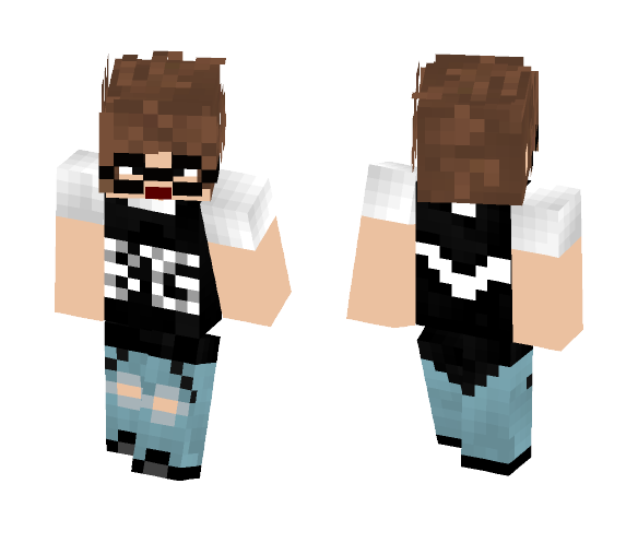 v (bts) HIPSTER OUTFIT w glasses - Male Minecraft Skins - image 1
